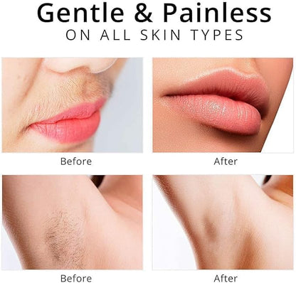 Electric Facial Hair Remover — Painless, Portable & Rechargeable