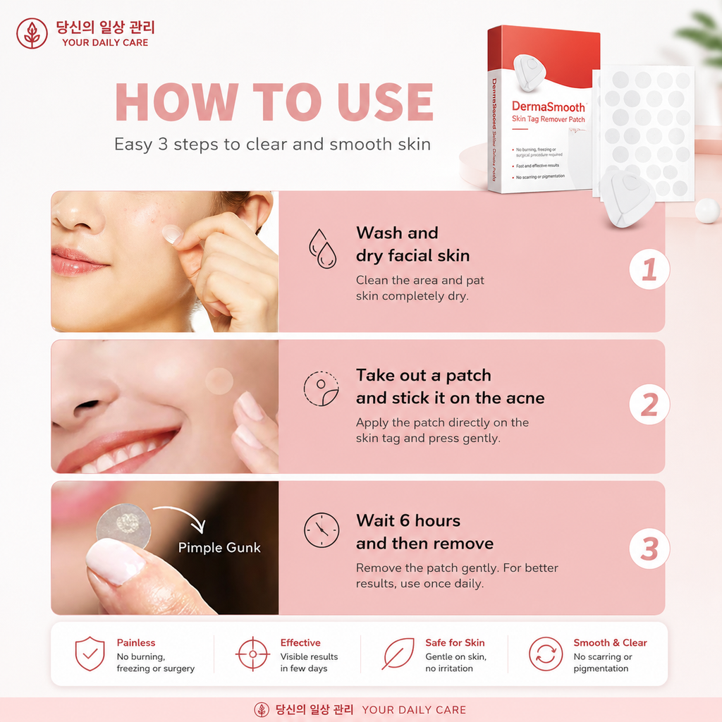 DermaSmooth Skin Tag Remover Patch 144 Patchs