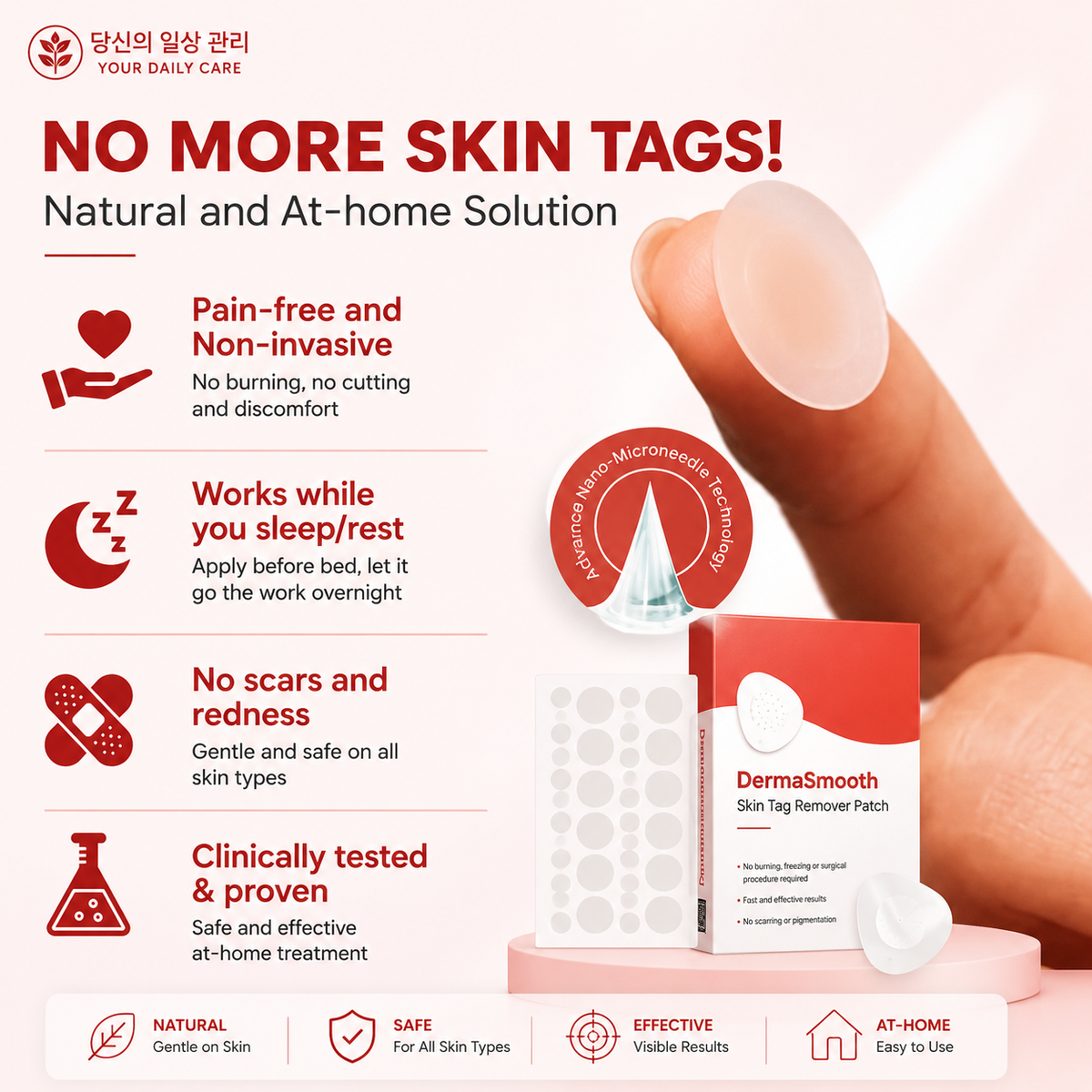 DermaSmooth Skin Tag Remover Patch 144 Patchs