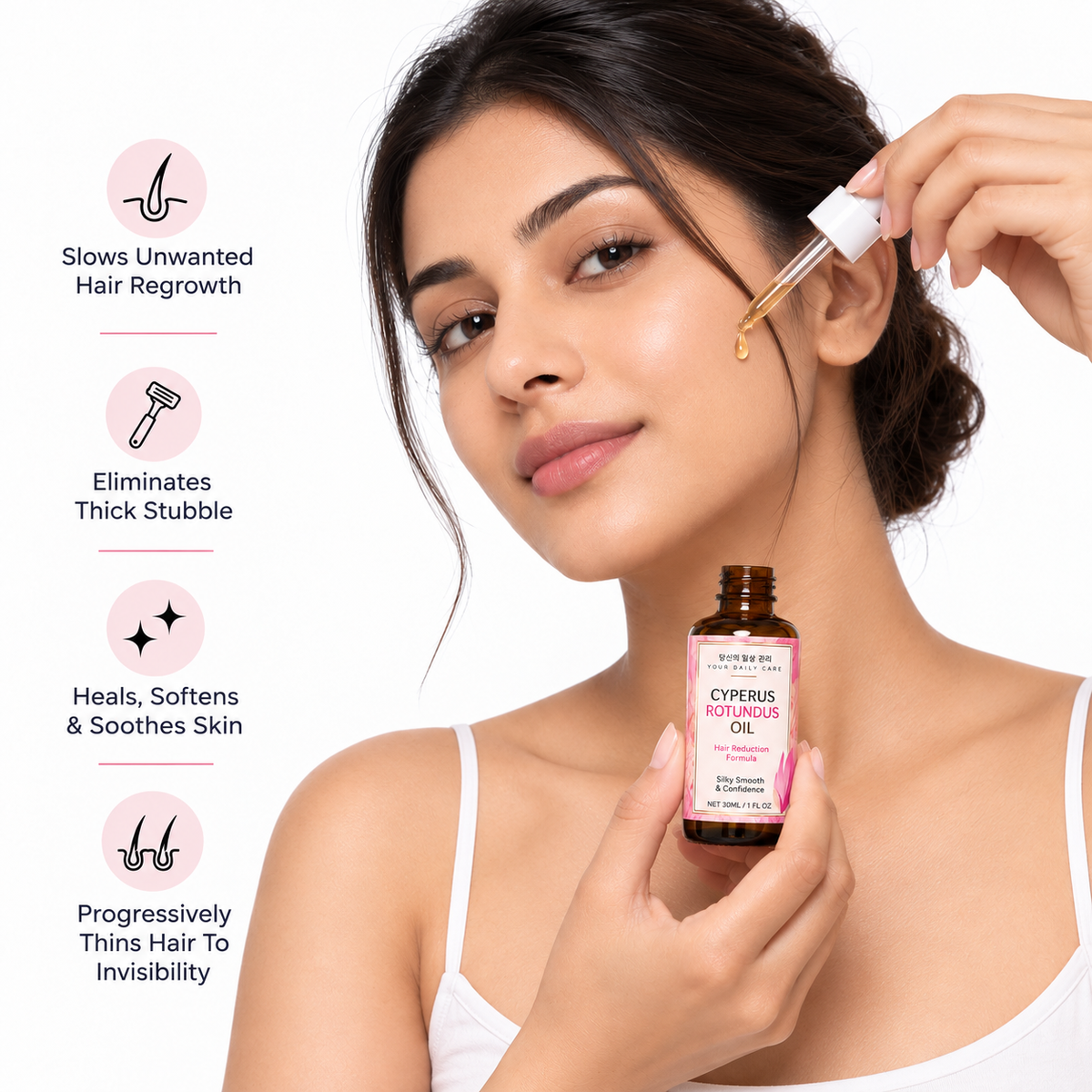 Cyperus Rotundus Oil — Hair Minimising Serum for Face & Body